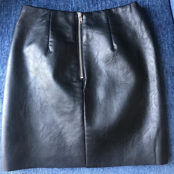 H&M Leather Mini Skirt with Embroidery - Picture 3 of 3